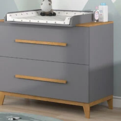 Wickelkommode "Malia" Grau/Eiche 108 X 98 Cm Vitalispa -Vicco m5011 05 ol