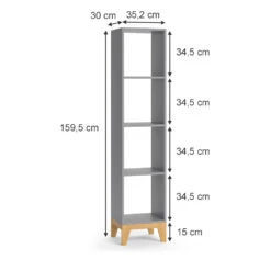 Kinderregal "Malia" Grau/Eiche 35.2 X 159.5 Cm Vicco 12 Kinderregal "Malia" Grau/Eiche 35.2 X 159.5 Cm Vicco -Vicco m5016 03 ol