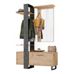 Garderobe "Porto" Artisan-Eiche/Schwarz 120 X 192 Cm Vicco -Vicco m5031 07 ol