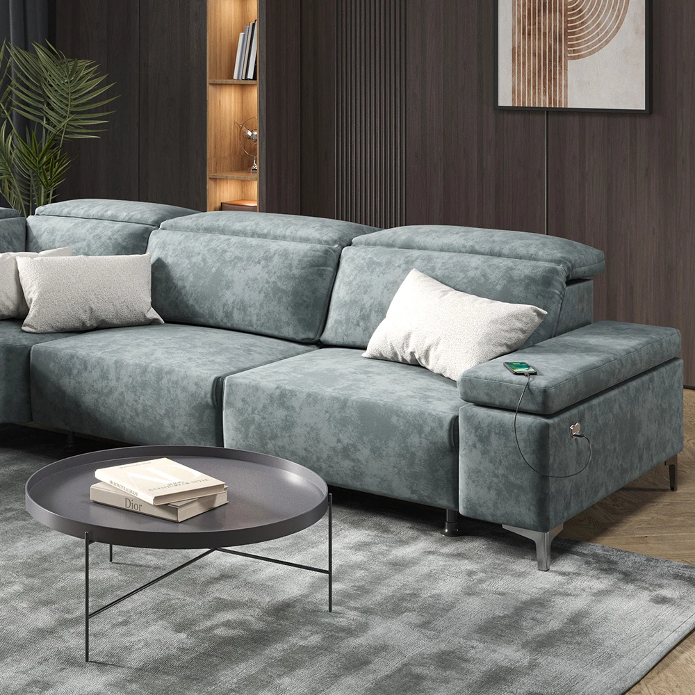 Sofa L Form "James" Grau 301 X 218 Cm Linke Ecke Vitalispa 7 Sofa L Form "James" Grau 301 X 218 Cm Linke Ecke Vitalispa – Bild 5