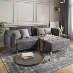 Sofa L Form "Cali" Anthrazit 236 X 172 Cm Vitalispa -Vicco m5048 04 ol