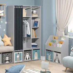 Kinderkleiderschrank "Luigi" Grau 104.4 X 173.8 Cm Vicco -Vicco m5151 04 ol