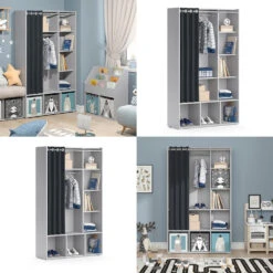 Kinderkleiderschrank "Luigi" Grau 104.4 X 173.8 Cm Vicco -Vicco m5151 08 ol