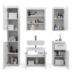 Badmöbel Set "Luna" Weiß 5 Teile Vicco -Vicco m5156 06 ol