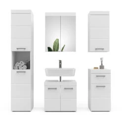 Badmöbel Set "Luna" Weiß 5 Teile Vicco -Vicco m5156 07 ol