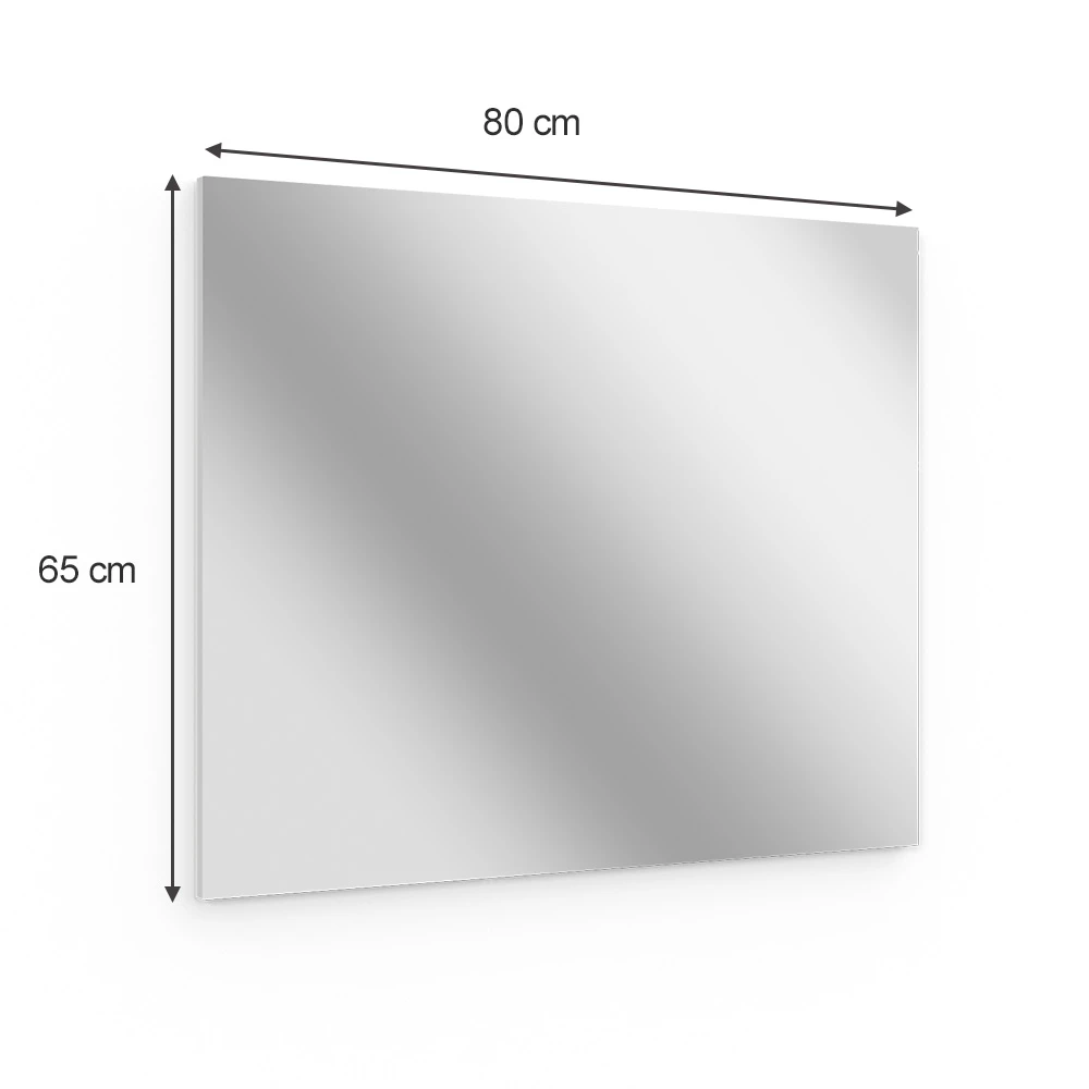 Badezimmerspiegel "Viola" Weiß 80 X 65 Cm Vicco 5 Badezimmerspiegel "Viola" Weiß 80 X 65 Cm Vicco – Bild 3