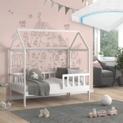 Hausbett "Skandi" Weiß 167 X 87 Cm Mit Matratze Vitalispa 11 Hausbett "Skandi" Weiß 167 X 87 Cm Mit Matratze Vitalispa -Vicco m5191 m 04 ol