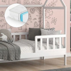 Hausbett "Skandi" Weiß 167 X 87 Cm Mit Matratze Vitalispa 12 Hausbett "Skandi" Weiß 167 X 87 Cm Mit Matratze Vitalispa -Vicco m5191 m 05 ol