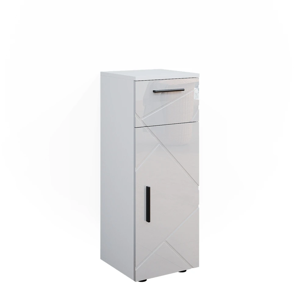 Midischrank "Irma" Weiß Hochglanz 30 X 81 Cm Vicco 3 Midischrank "Irma" Weiß Hochglanz 30 X 81 Cm Vicco