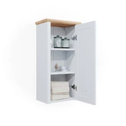 Badschrank "Nino" Weiß/Artisan-Eiche 39.2 X 76.5 Cm Vicco -Vicco m5217 07 ol