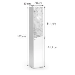 Badschrank "Irida" Weiß/Marmor Hochschrank 30x162 Cm Livinity 11 Badschrank "Irida" Weiß/Marmor Hochschrank 30x162 Cm Livinity -Vicco m5223 03 ol