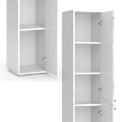 Badschrank "Irida" Weiß/Marmor Hochschrank 30x162 Cm Livinity 14 Badschrank "Irida" Weiß/Marmor Hochschrank 30x162 Cm Livinity -Vicco m5223 06 ol