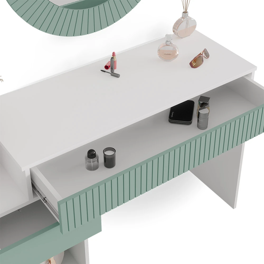 Schminktisch "Arles" Grün/Weiß 120 Cm Vicco 8 Schminktisch "Arles" Grün/Weiß 120 Cm Vicco – Bild 6