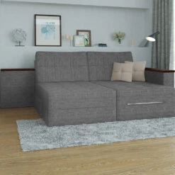 Sofa L Form Grau 160 X 240 Cm Linke Ecke Vitalispa -Vicco m522 04 ol