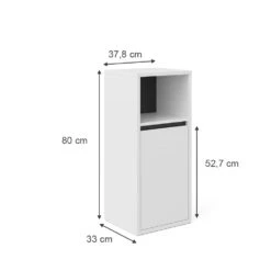 Midischrank "Viola" Weiß/Anthrazit 38 X 80 Cm Vicco -Vicco m5231 03 ol