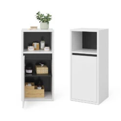 Midischrank "Viola" Weiß/Anthrazit 38 X 80 Cm Vicco -Vicco m5231 07 ol