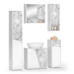 Badmöbel Set "Irida" Weiß/Marmor 5 Teile Vicco 16 Badmöbel Set "Irida" Weiß/Marmor 5 Teile Vicco -Vicco m5253 07 ol