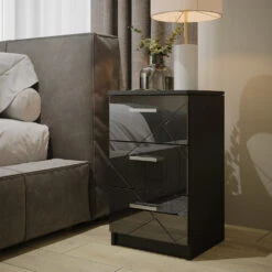 Nachttisch "Irma" Schwarz Hochglanz 37.6 X 66 Cm Vicco 13 Nachttisch "Irma" Schwarz Hochglanz 37.6 X 66 Cm Vicco -Vicco m5255 04 ol