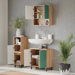 Midischrank "Agasta" Mintgrün/Sonoma 30 X 87.2 Cm Vicco -Vicco m5263 05 ol