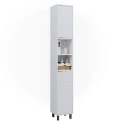 Badschrank "Agasta" Weiß Hochglanz 30 X 190.3 Cm Vicco 15 Badschrank "Agasta" Weiß Hochglanz 30 X 190.3 Cm Vicco -Vicco m5264 07 ol