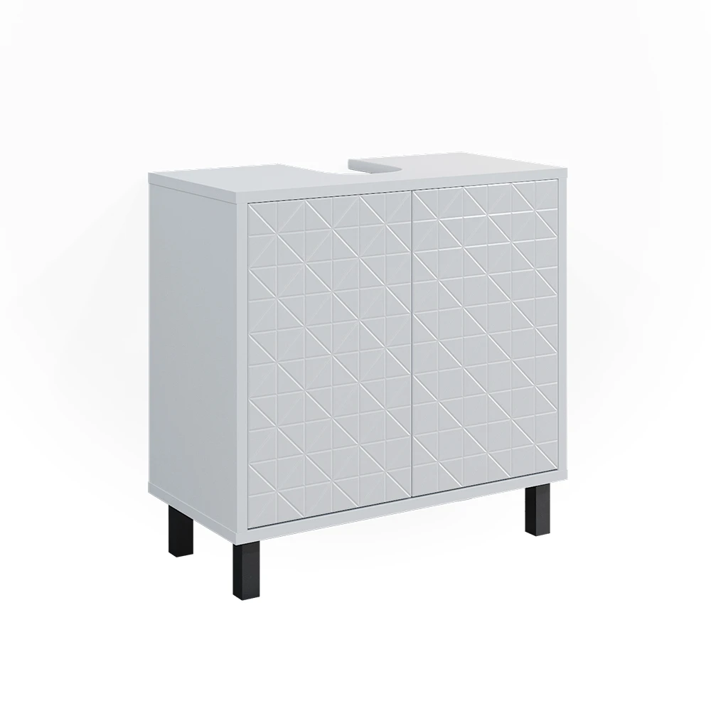 Waschbeckenunterschrank "Agasta" Weiß Hochglanz 56.2 X 57.1 Cm Vicco 3 Waschbeckenunterschrank "Agasta" Weiß Hochglanz 56.2 X 57.1 Cm Vicco