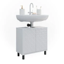 Waschbeckenunterschrank "Agasta" Weiß Hochglanz 56.2 X 57.1 Cm Vicco 15 Waschbeckenunterschrank "Agasta" Weiß Hochglanz 56.2 X 57.1 Cm Vicco -Vicco m5266 07 ol