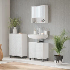 Midischrank "Agasta" Weiß Hochglanz 56.2 X 83.2 Cm Vicco -Vicco m5267 04 ol