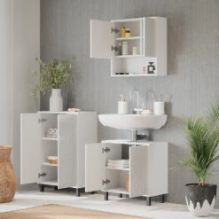 Midischrank "Agasta" Weiß Hochglanz 56.2 X 83.2 Cm Vicco -Vicco m5267 05 ol