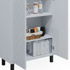 Midischrank "Agasta" Weiß Hochglanz 56.2 X 83.2 Cm Vicco -Vicco m5267 06 ol