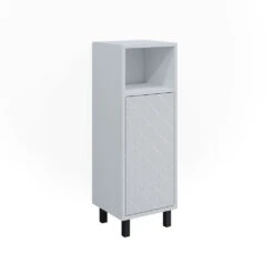 Midischrank "Agasta" Weiß Hochglanz 30 X 87.2 Cm Vicco