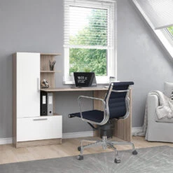 Schreibtisch "Tomy" Sonoma/Weiß 150 X 59 Cm Vicco -Vicco m5289 04 ol