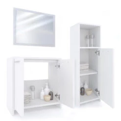 Badmöbel Set "Kiko" Weiß 3 Teile Vicco -Vicco m532 07 ol