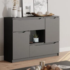 Sideboard "Ruben" Anthrazit 120 X 84 Cm Vicco -Vicco m5330 05 ol
