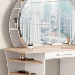 Schminktisch "Almina" Sonoma/Weiß 100 Cm Vicco 13 Schminktisch "Almina" Sonoma/Weiß 100 Cm Vicco -Vicco m5331 05 ol