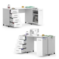 Schreibtisch "Verona" Weiß 148 X 60 Cm Vicco -Vicco m5332 07 ol