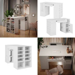 Schreibtisch "Victoria" Weiß 135.2 X 68 Cm Vicco -Vicco m5334 08 new ol