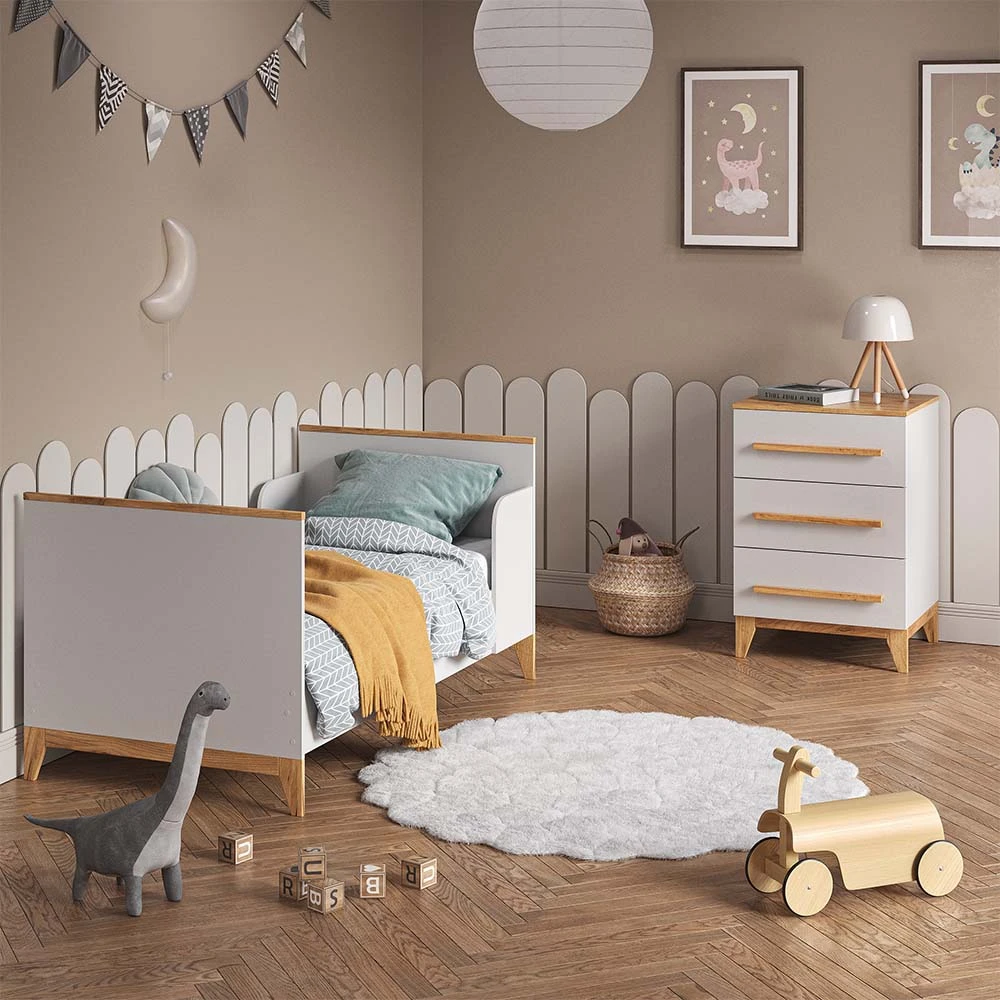 Sideboard "Malia" Weiß/Eiche 60 X 88 Cm Vitalispa 6 Sideboard "Malia" Weiß/Eiche 60 X 88 Cm Vitalispa – Bild 4