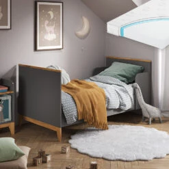 Kinderbett "Malia" Grau/Eiche 80x160 Cm Mit Matratze Vitalispa 13 Kinderbett "Malia" Grau/Eiche 80x160 Cm Mit Matratze Vitalispa -Vicco m5367 04 mat ol