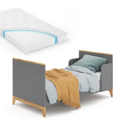 Kinderbett "Malia" Grau/Eiche 80x160 Cm Mit Matratze Vitalispa 16 Kinderbett "Malia" Grau/Eiche 80x160 Cm Mit Matratze Vitalispa -Vicco m5367 07 mat ol