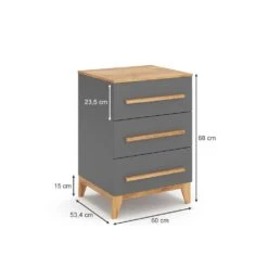 Sideboard "Malia" Grau/Eiche 60 X 88 Cm Vitalispa -Vicco m5369 03 ol