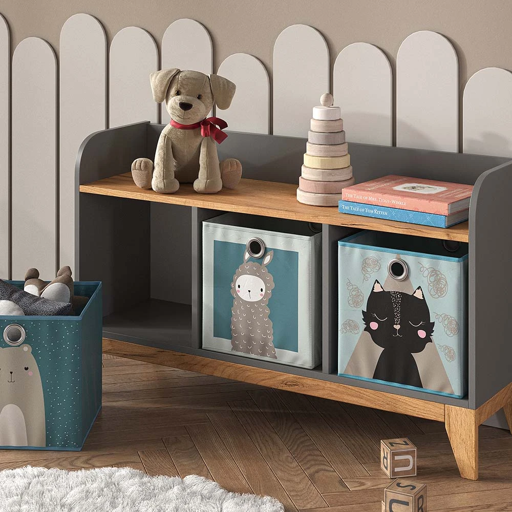 Kinderregal "Malia" Grau/Eiche 107.2 X 63.8 Cm Vitalispa 7 Kinderregal "Malia" Grau/Eiche 107.2 X 63.8 Cm Vitalispa – Bild 5