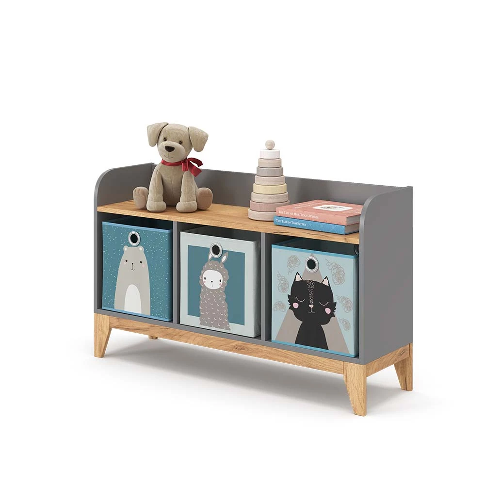 Kinderregal "Malia" Grau/Eiche 107.2 X 63.8 Cm Vitalispa 9 Kinderregal "Malia" Grau/Eiche 107.2 X 63.8 Cm Vitalispa – Bild 7