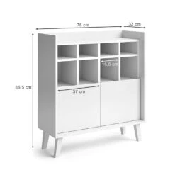 Sideboard "Cube" Weiß 78 X 86.5 Cm Vicco -Vicco m5434 03 ol