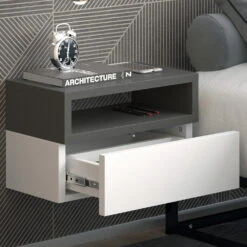 Nachttisch "Urbano" Anthrazit/Weiß 45 X 28 Cm Vicco -Vicco m5436 2er set 05 ol