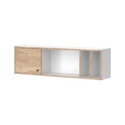 Wandregal "Sirion" Weiß/Goldkraft Eiche 110 X 32 Cm Vicco