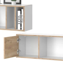 Wandregal "Sirion" Weiß/Goldkraft Eiche 110 X 32 Cm Vicco -Vicco m5471 06 ol