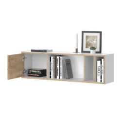 Wandregal "Sirion" Weiß/Goldkraft Eiche 110 X 32 Cm Vicco -Vicco m5471 07 ol