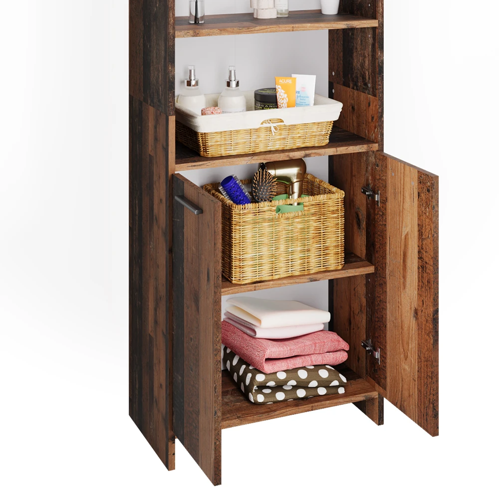 Badschrank "Maris" Eiche Rustikal 56.1 X 190 Cm Vicco 8 Badschrank "Maris" Eiche Rustikal 56.1 X 190 Cm Vicco – Bild 6