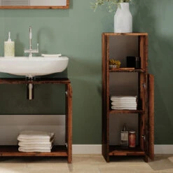 Midischrank "Kiko" Eiche Rustikal 30 X 95 Cm Vicco -Vicco m5485 05 ol