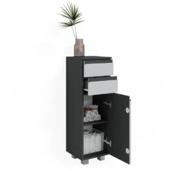 Midischrank "J-Shape" Weiß/Anthrazit 30 X 95 Cm Vicco -Vicco m5509 07 ol